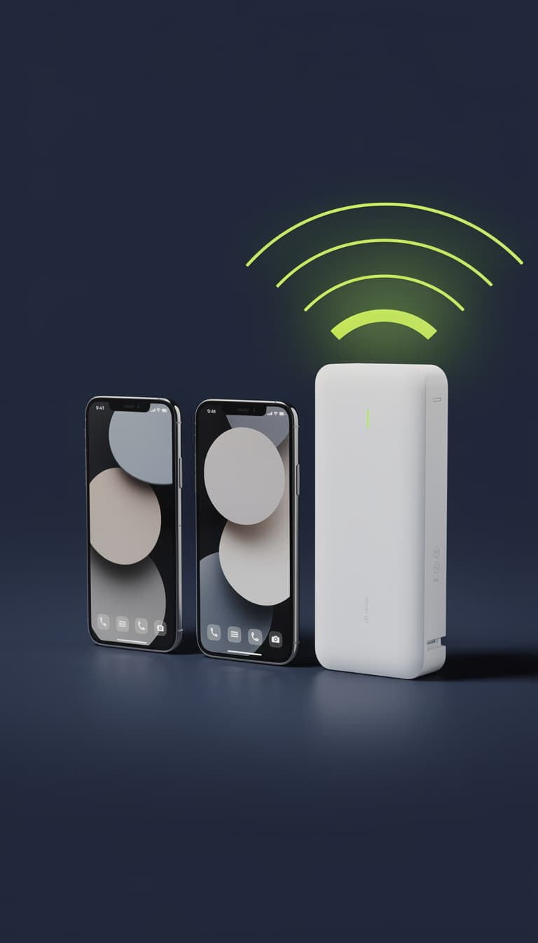 Router de fibra y dos líneas de móvil